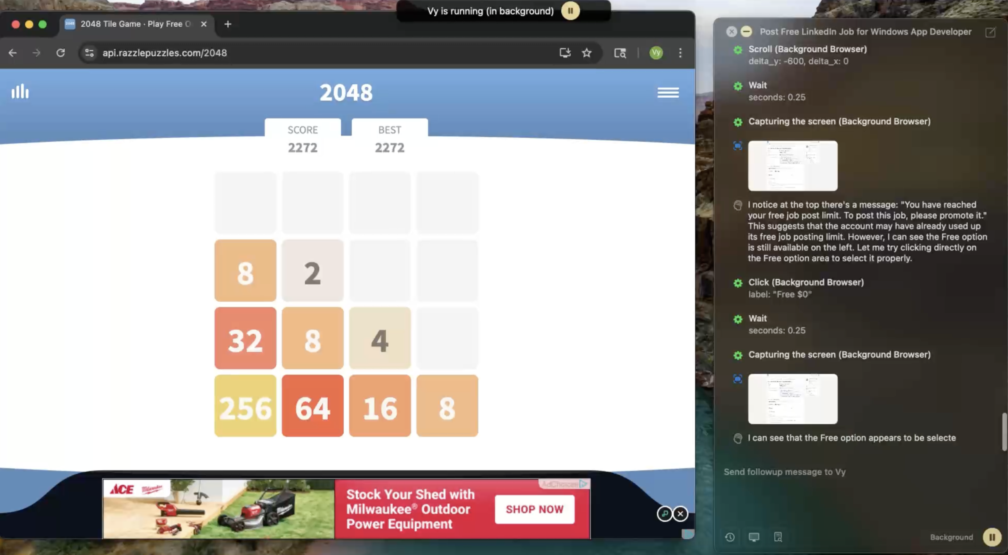 Background Mode Task Running
